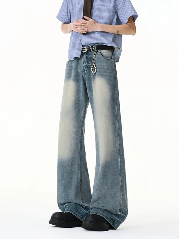 

Cleanfit American Sle Straight Leg Jeans Men Summer Thin Casual Trendy High Street Vibe Loose Fit Comfortable Cotton Denim