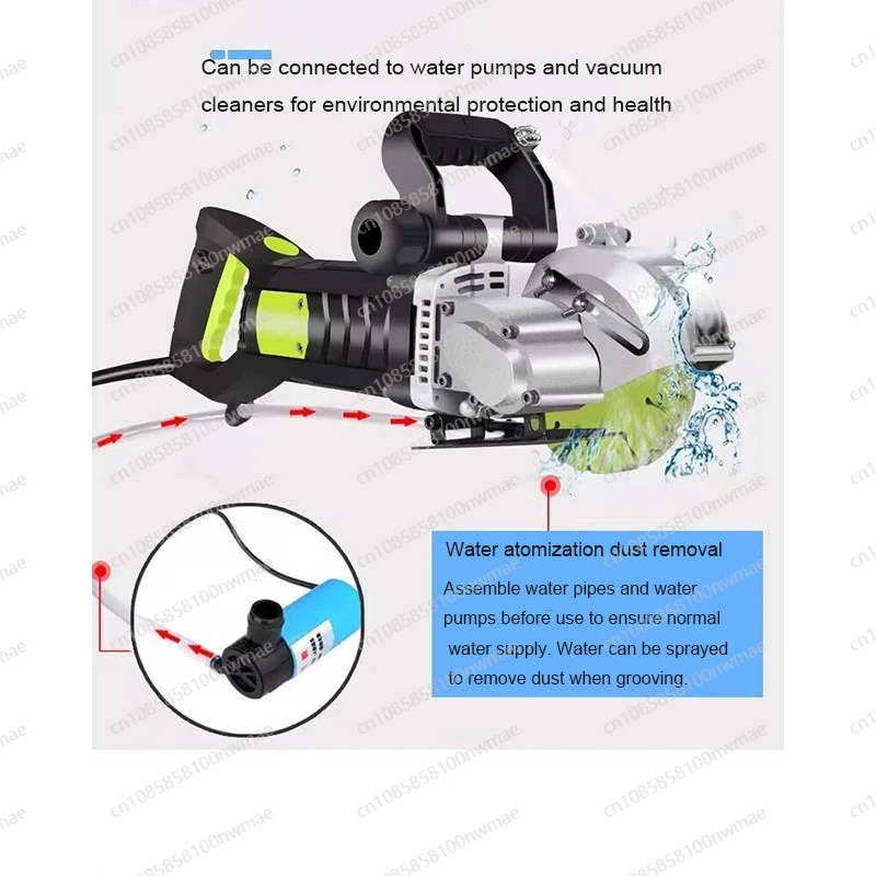 Laser Steel Concrete Circular Saw Wall Slotting Machine  Electric Wall Chaser Groove Cutter Dustproof