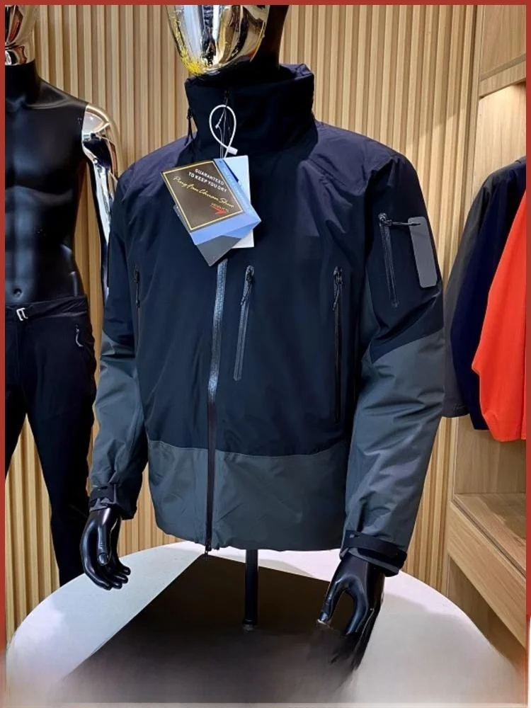 

Мужская легкая серия для уличных лыж с воротником-стойкой, хлопковая куртка с полным клеем, водонепроницаемая молодежная модная подставка, подходит для Long Sve Z...