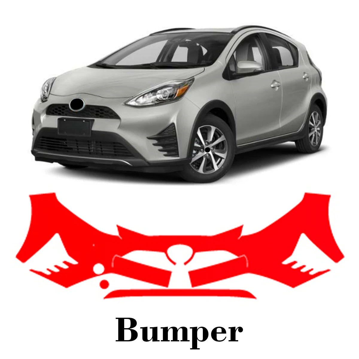 

Car Precut Paint Protection Film Front Bumper Anti-scratch Exterior TPU PPF For Toyota Prius C 2018-2019