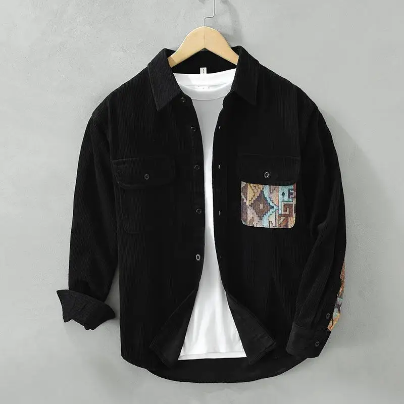 

2025 spring Men shirts High quality shirt for male Men's Trendy Brand New style Middle Sleeve Shirt Slim Fit Versatile Shirt
