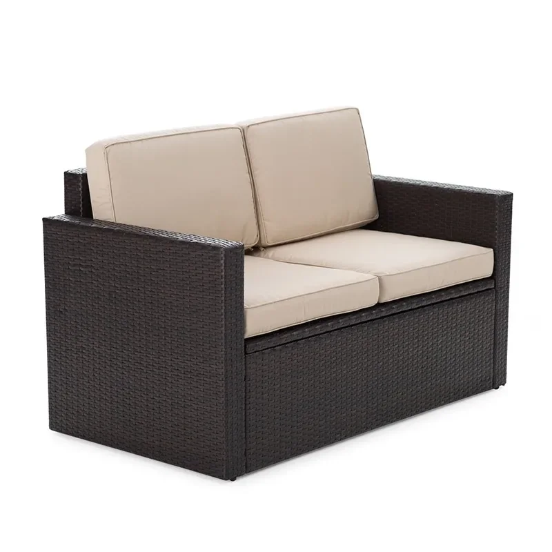 

Sofa combination living room rattan art outdoor balcony leisure rattan chair courtyard waterproof and sunscreen coffee table