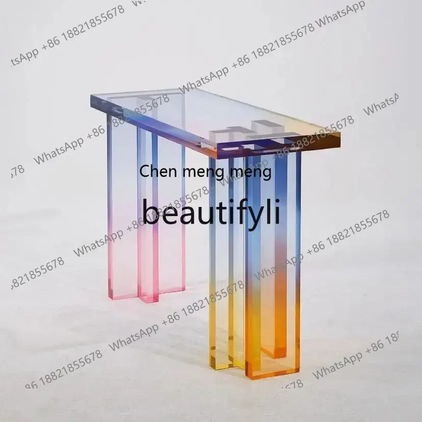 

Acrylic porch table against the wall strip case hotel villa