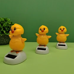 Solar Shaking Head Chicken Design Car Dashboard Decoration, Cartoon Animal Creative Car Interior Decoration Accessories, Gift