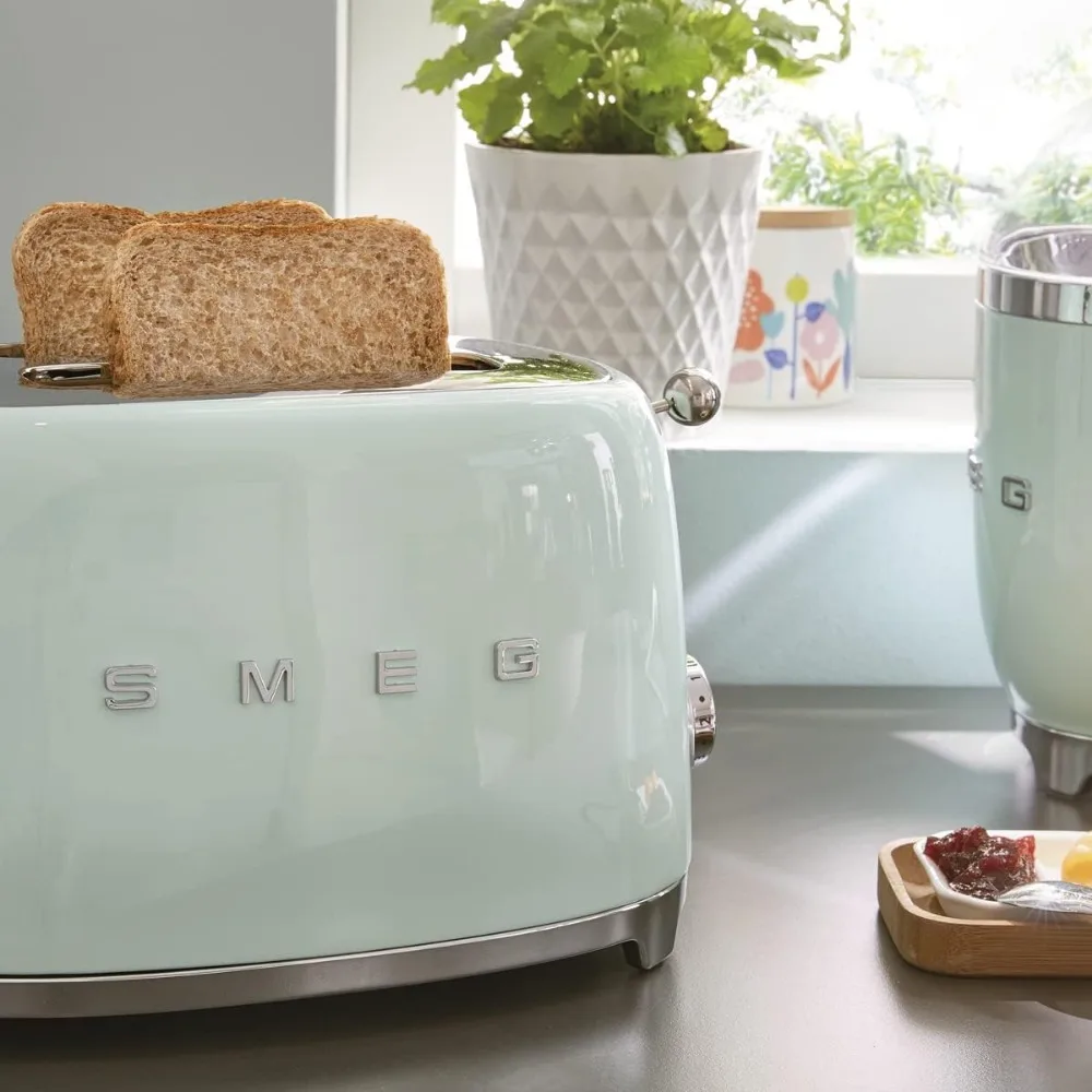 Smeg เครื่องปิ้งขนมปังแบบย้อนยุค2ชิ้น (สีเขียวพาสเทล)