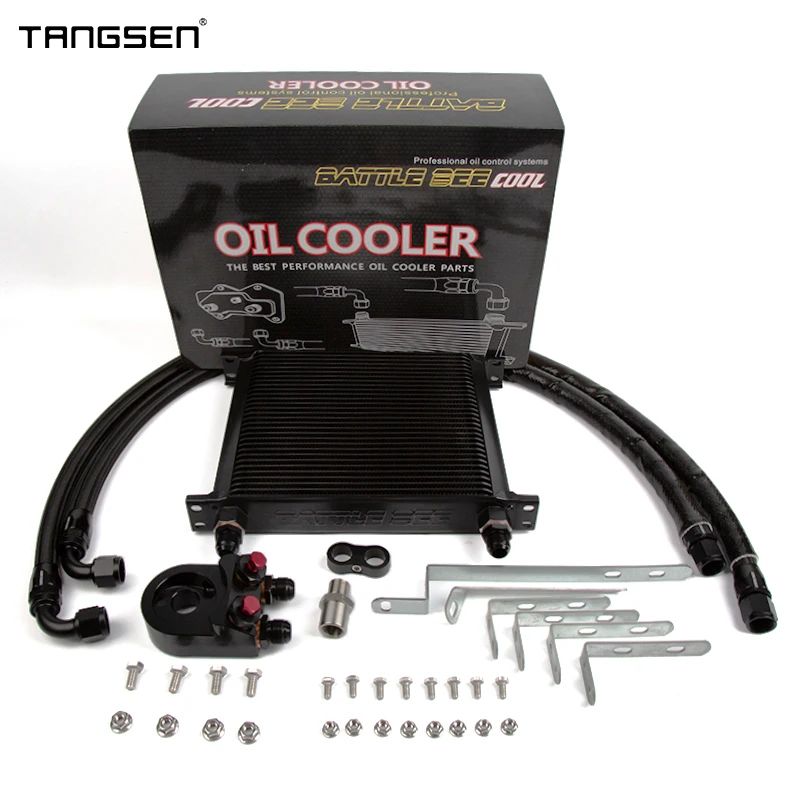 Engine Oil Cooler Kit For Toyota Patrol Y61 Engine Radiator Oil Filter Sandwich Plate Adapter AN10 radiador