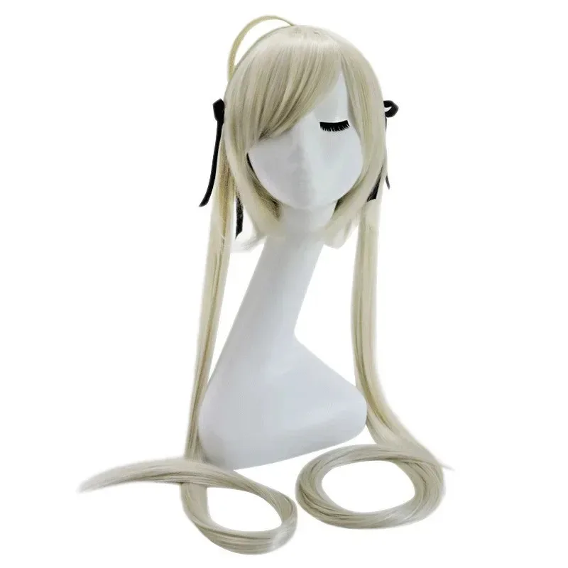 أنيمي في العزلة Yosuga no Sora Kasugano Sora لوليتا الأبيض تأثيري فستان سيدة هالوين زي القطن الحلو فستان الحفلات شعر مستعار