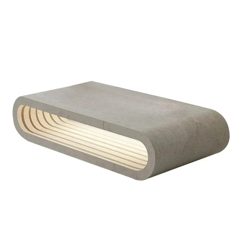 

Natural travertine coffee table designer creative special-shaped coffee table oval coffee table