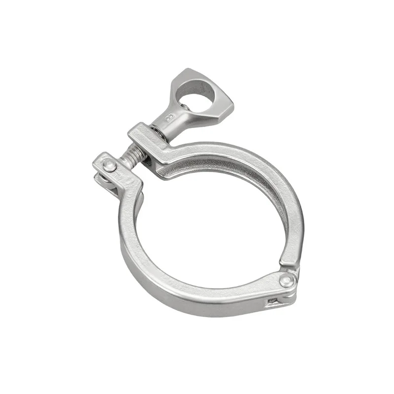 304/316 Stainless Steel Tri-Clamps ASTM EN Sanitary Standard Signal Two-bolt Clamp for Industry Gas Oil Water Pipe Fittings