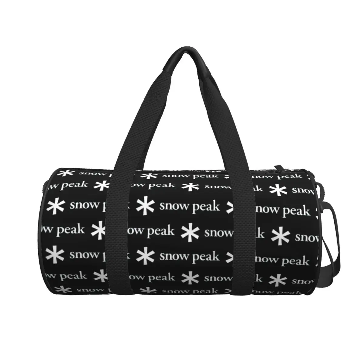 S-Snow-Peaks Bags Round Large Capacity Travel Duffel Bag, Handheld travel bag, lightweight storage luggage bag