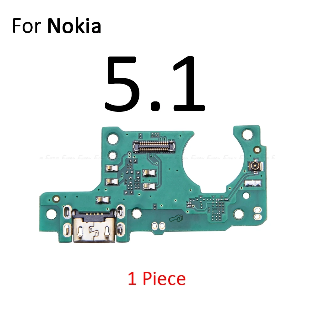 USB Charging Port Dock Plug Connector Charger Board With Mic Microphone Flex Cable For Nokia 3.1 5.1 Plus 2.1 2 2.2 3 3.2 4.2 5