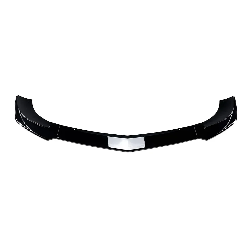 Front Spoiler Lip Gloss Black/Carbon Look ABS Plastic For Mercedes-Benz C Class W204 S204 Facelift 2011-2014 AMG Line Sport