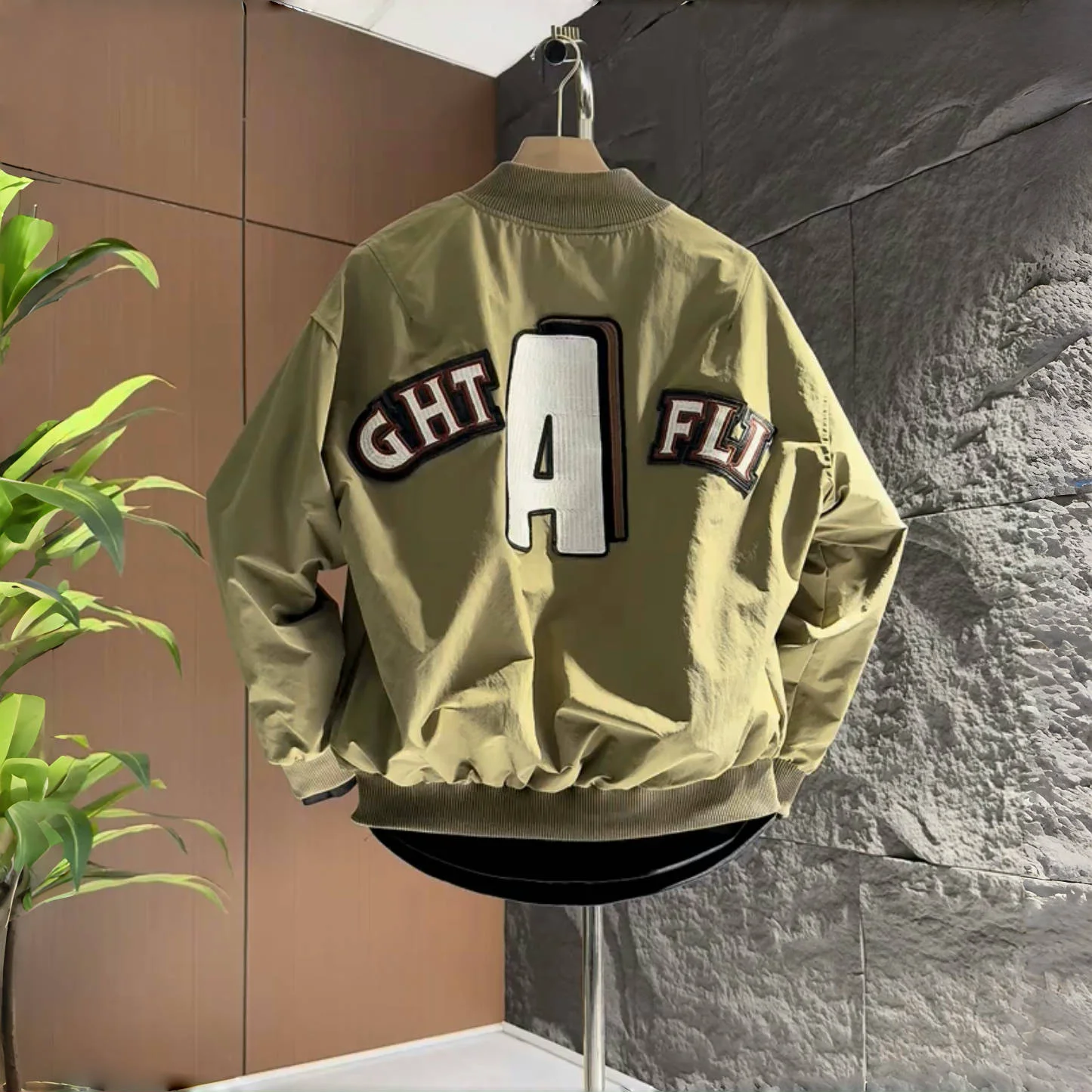 

Повседневная мужская куртка с бейсбольным воротником и вышитыми надписями, модная универсальная рабочая одежда на весну и осень