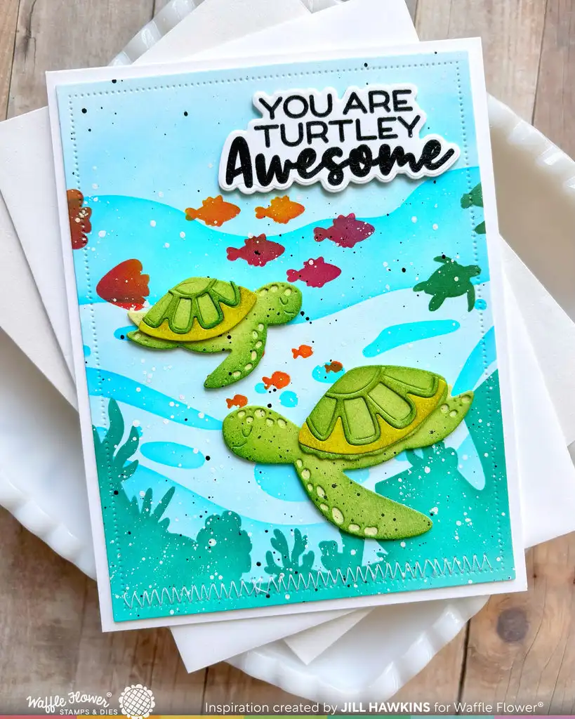 Sea Turtle Submarine Coral Metal Cutting Dies Clear Stamps Stencil for DIY Decorating Scrapbook Card Embossing Craft May 2026
