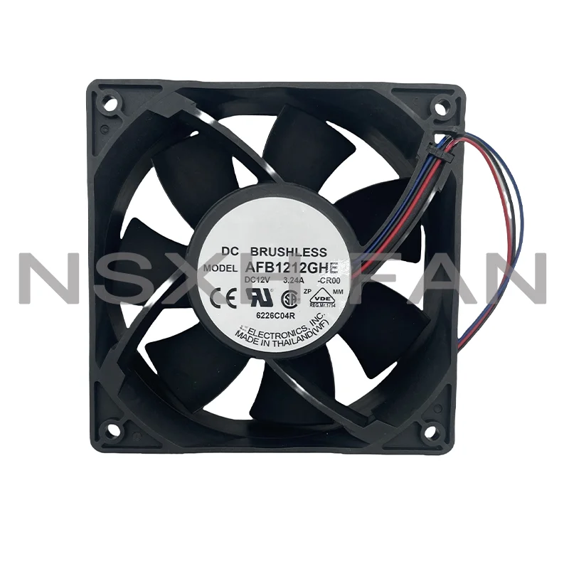 Miner Fan Electronics AFB1212GHE 120mm DC 12V 3.24A 3-Pin High Speed Cooling Fans,5200RPM 220CFM