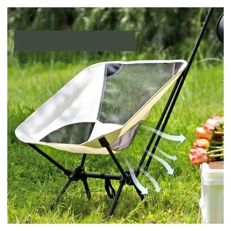 

Портативный складной лунный стул с сумкой для хранения, для путешествий, пляжа, кемпинга, пикника, рыбалки, для заднего двора, сада, барбекю, пешего туризма