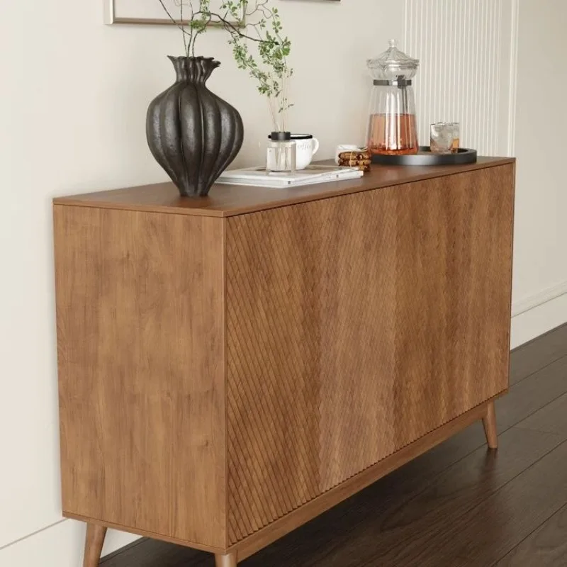 retro solid wood porch cabinet living room partition storage household wave pattern home French antique decorative cabinet