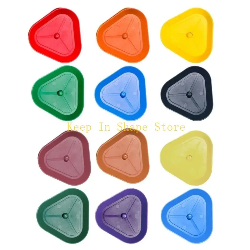 U1JC 6Pcs Plastic Card Organizers Clip Rack Triangular Playing Card Rack