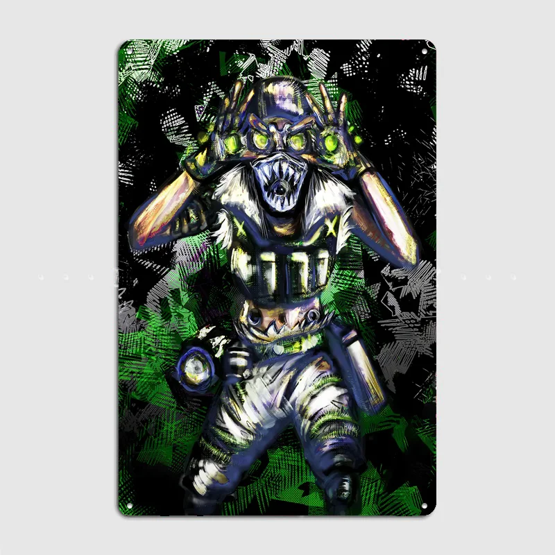 Apex Legends Octane Fan Art Poster Metal Tin Sign Indoor Outdoor Home Decor Bar Custom Posters Wall Room Decorations