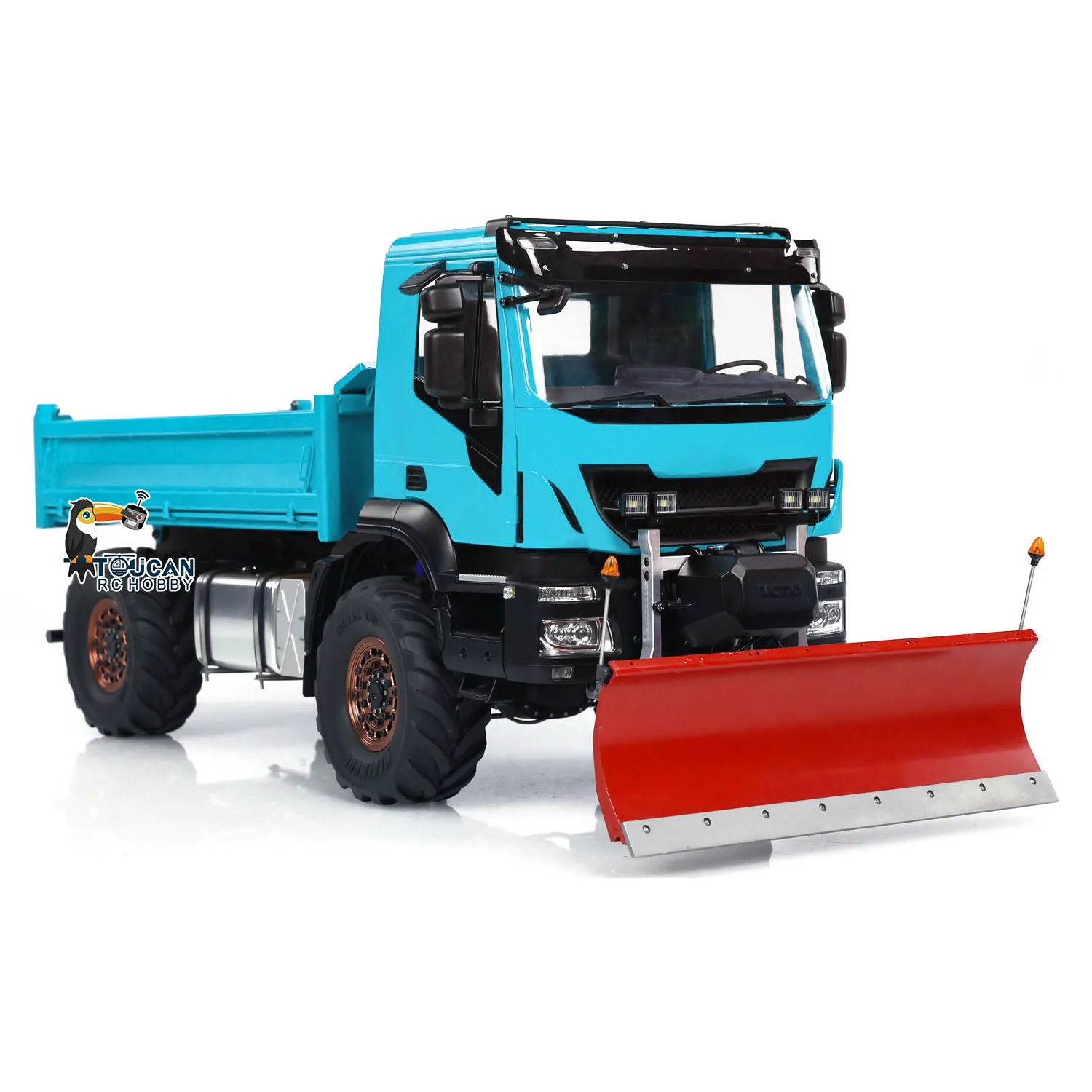 4x4 RC Hydraulic 1/14 Metal Dumper Truck with Snow Shovel Sound Light System ST8 Remote Control Tipper Car Model RC Toy  TH23796