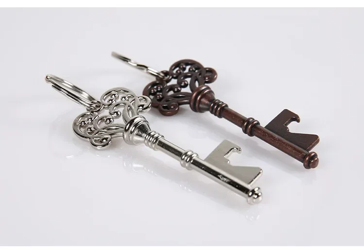 

1PC Retro Mini Bottle Openers Portable Key Shape Steel Bottle Openers Beer Wine Bottle Opener Keychain Open Tool OK 0266
