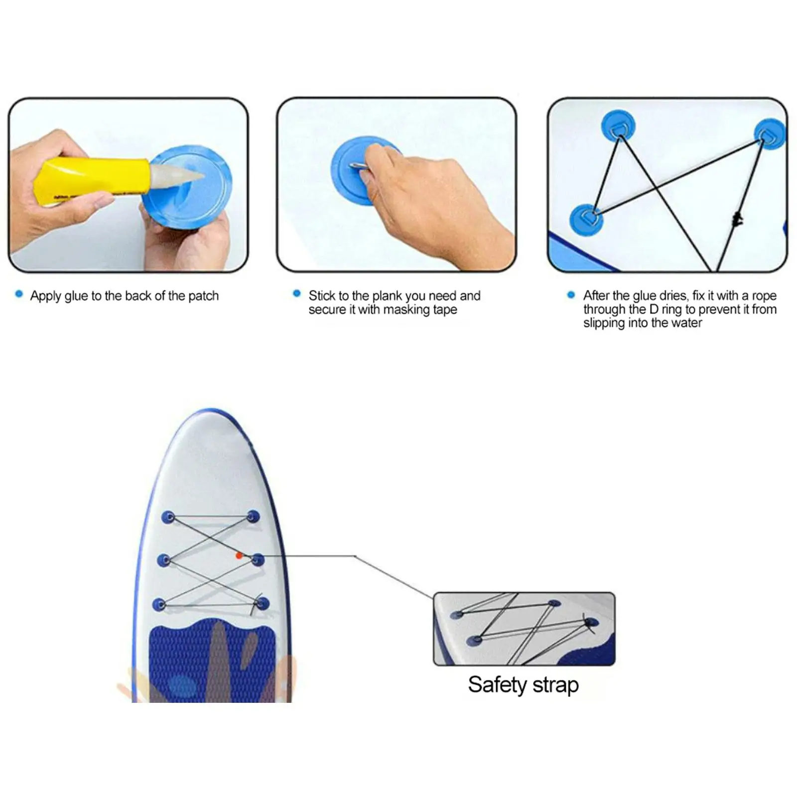 Deck Rigging Kit, Shock Cord, Elastic Kayak Shock Cord Hooks, for Kayaks Boat Accessories, Outdoor