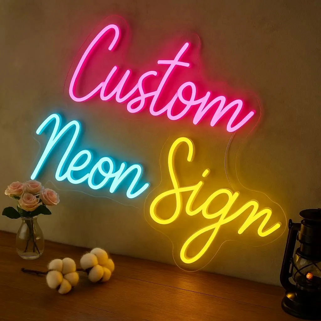

Personalized Neon Sign Custom LED Neon Sign USB Powered Multi Font Colors For Home Bar Business Signs Large Wall Decoration Neon