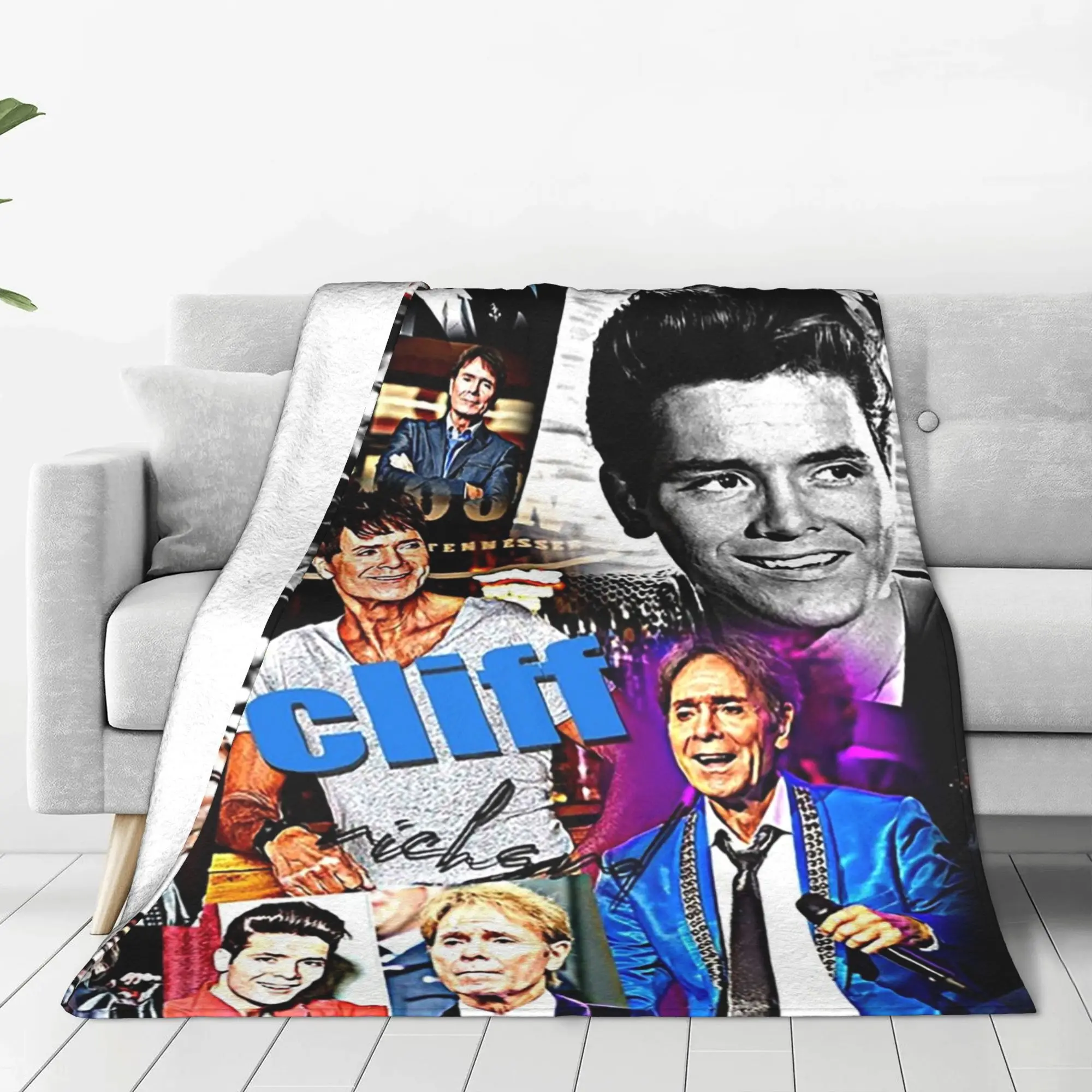 Cliff Richard Blanket Warm Flannel Sofa Throw Blanket for Home Bedroom Outdoor Throws Bedspread Quilt