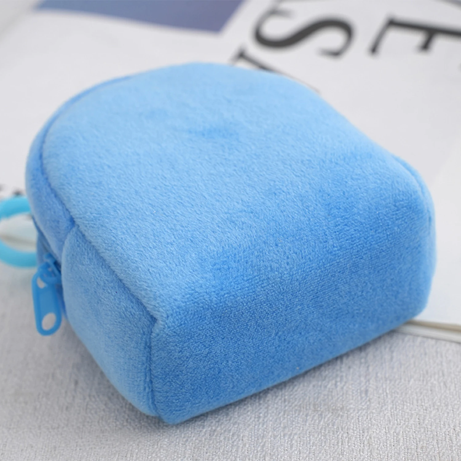 Winter Plush Solid Mini Coin Purse Cartoon Cute Soft Colorful Zipper Wallet Small Storage Bags For Girls Women Free Shipping