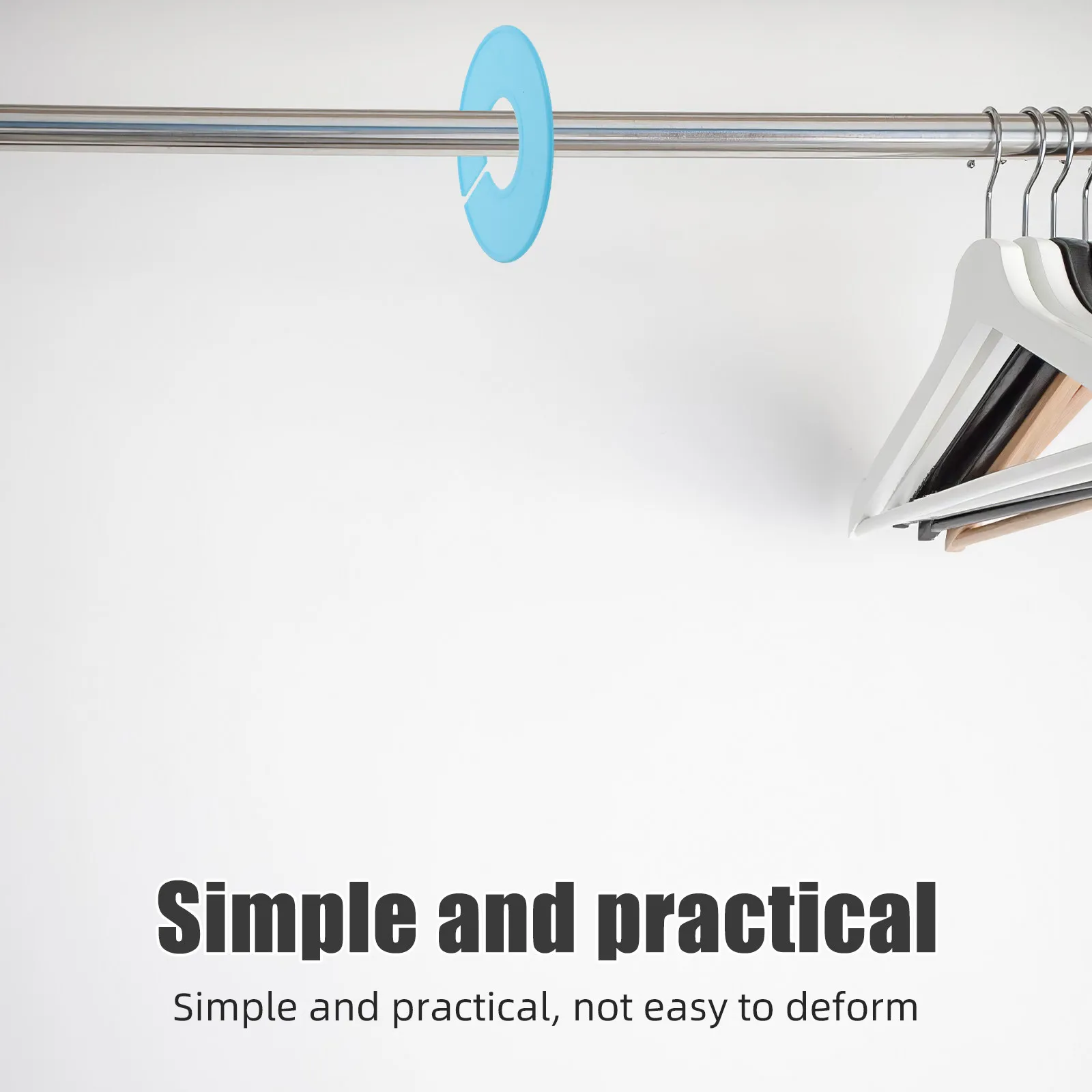 

20Pcs Plastic Clothing Size Dividers Round Closet Rod Organizers for Efficient Wardrobe Hanging Clothes Sorting System