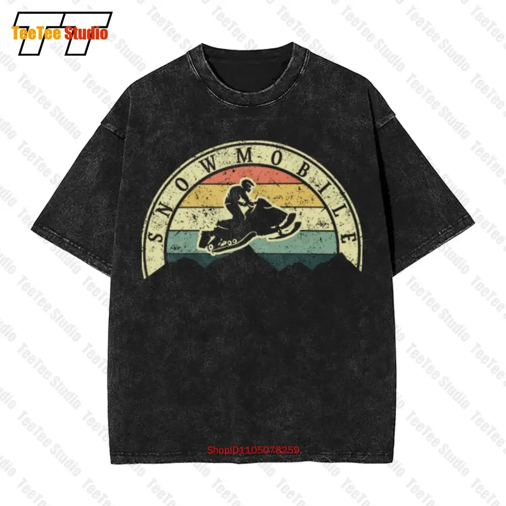 Snowmobiling Winter Sport Snowmobile Vintage Oversized T-Shirt RGMM