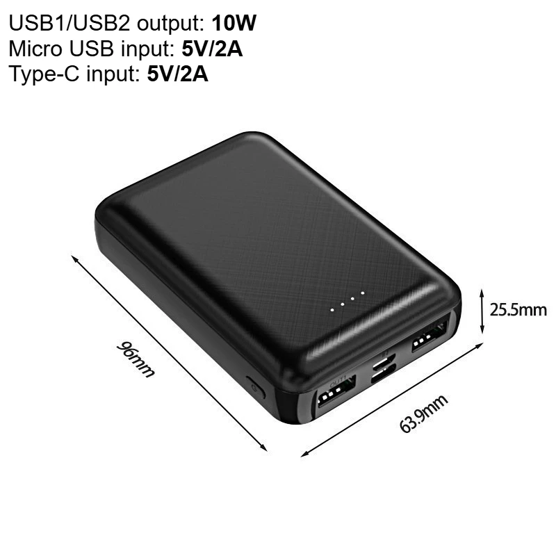 10000mAh Heating Clothing Power Bank for 5V 2A Universal Intelligent Heating Vest Mobile Power Supply Heating Pants Scarf
