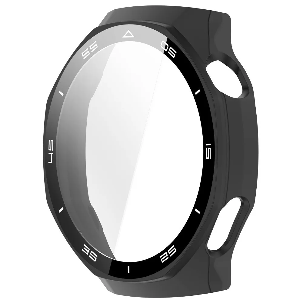 Tempered PC Protective Case with Scale Smart Watch Screen Protector Anti-Scratch Accessories for Huawei Watch GT 6 Pro 46MM