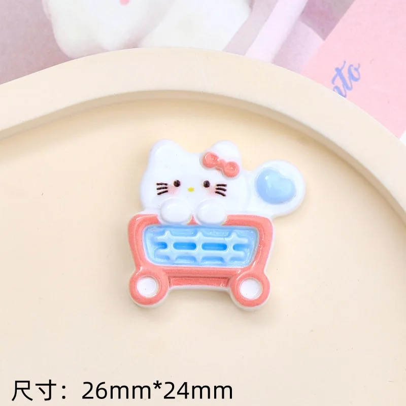 Miniso Convenience Store Kitten Cartoon Cream Glue Diy Accessories Cute Hairpin Crochet Clasp Decorative Resin Accessories Shoe