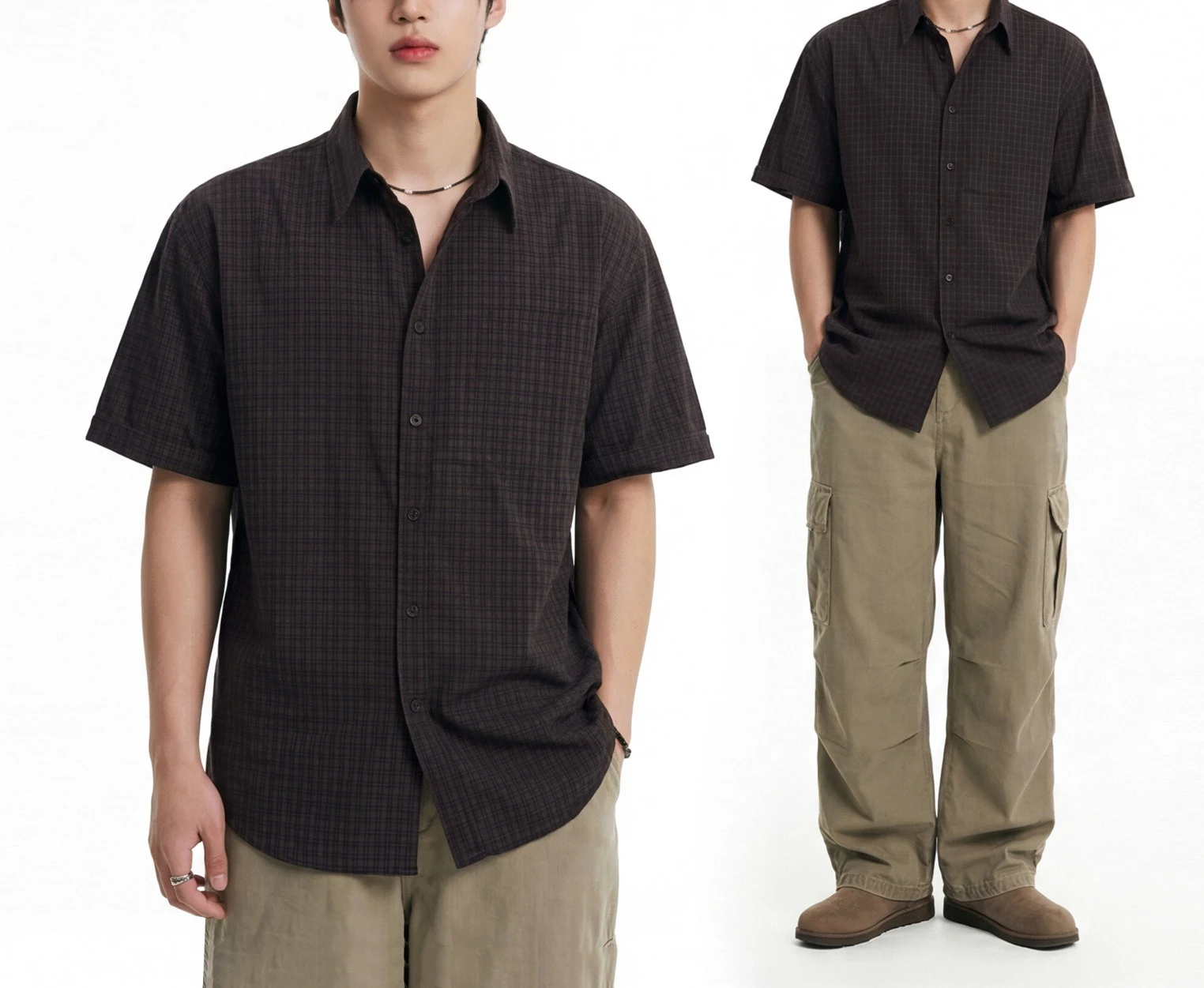 Old Money Wind 2026 Summer Loose Plaid Short-sleeved Shirt Men's Casual Shirt Commuter Style Versatile Top