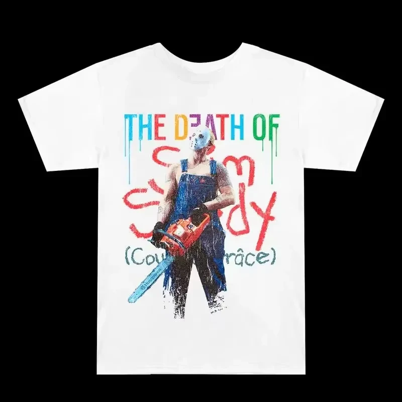

Casual Men's Shirts Eminem Tobey Print T Shirts The Death Of Slim Shady Tees Funny Commemorative Gift Tshirt Cotton Womens Tops