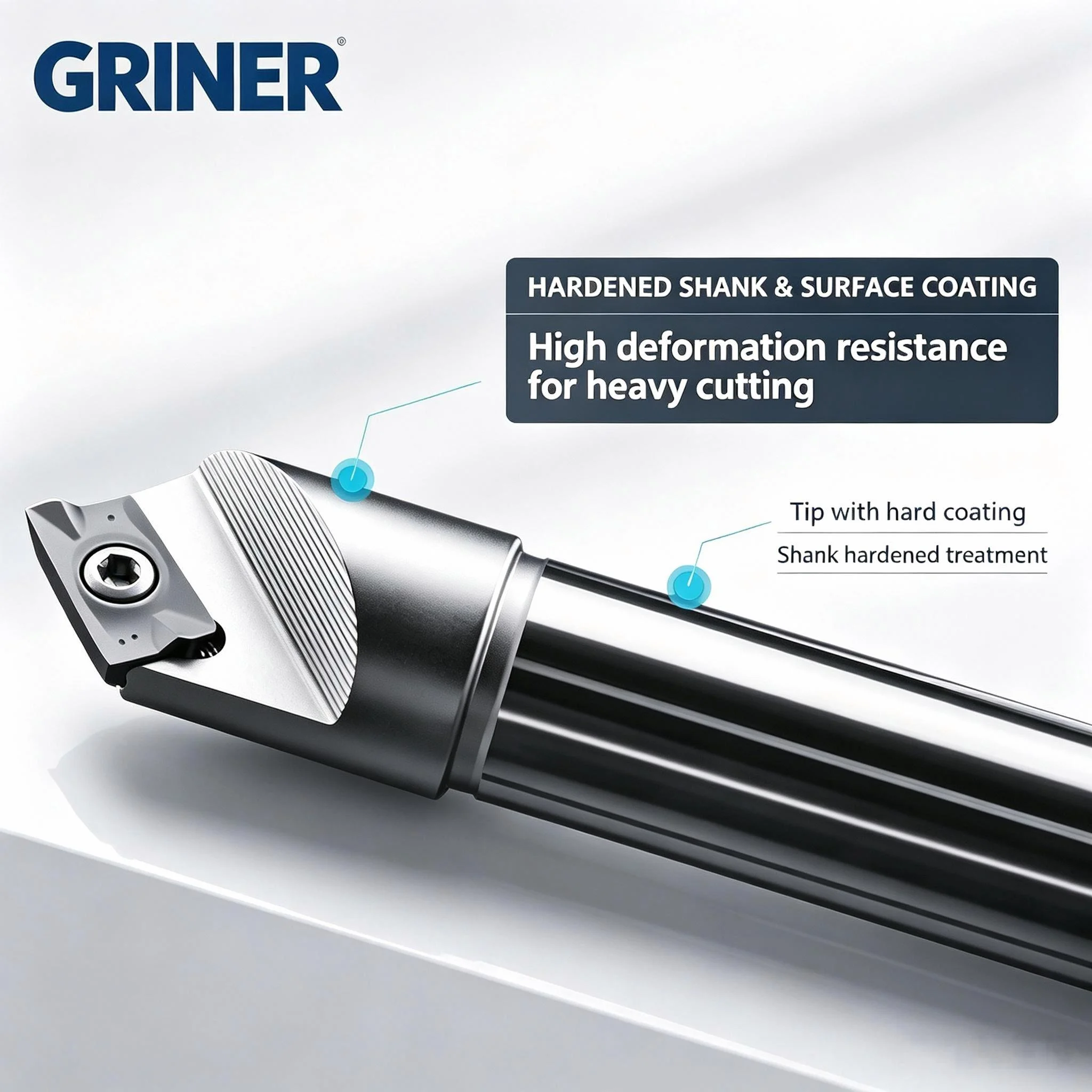 GRINER CNC Chamfer Tool Holder 20°30°45°60° Inner Hole Chamfering Cutter For Machining Center