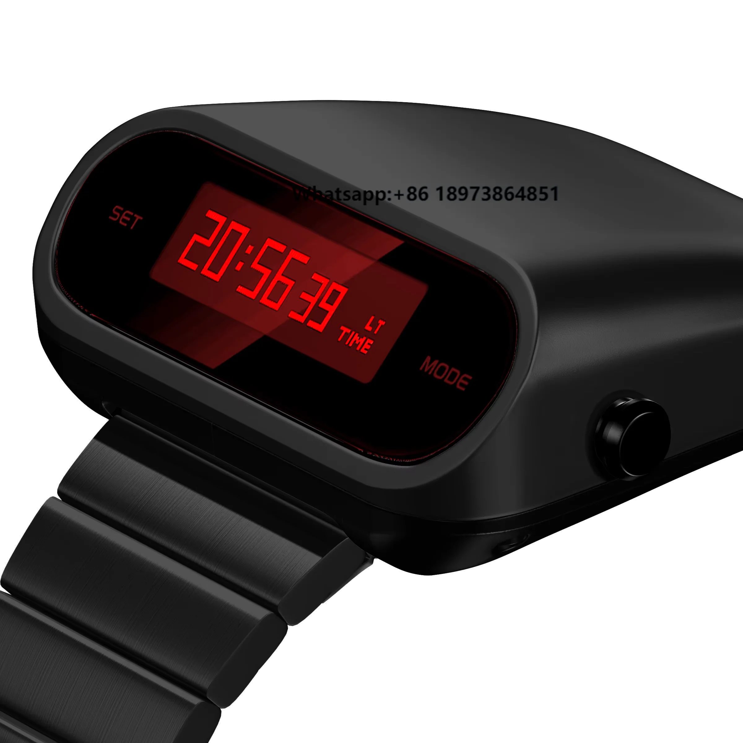 

Men's Retro-Futuristic Racing LED Punk Clock Unique Metal Quartz Watches OLED Electronic Wristwatch Outdoor Alarm Retro Watches