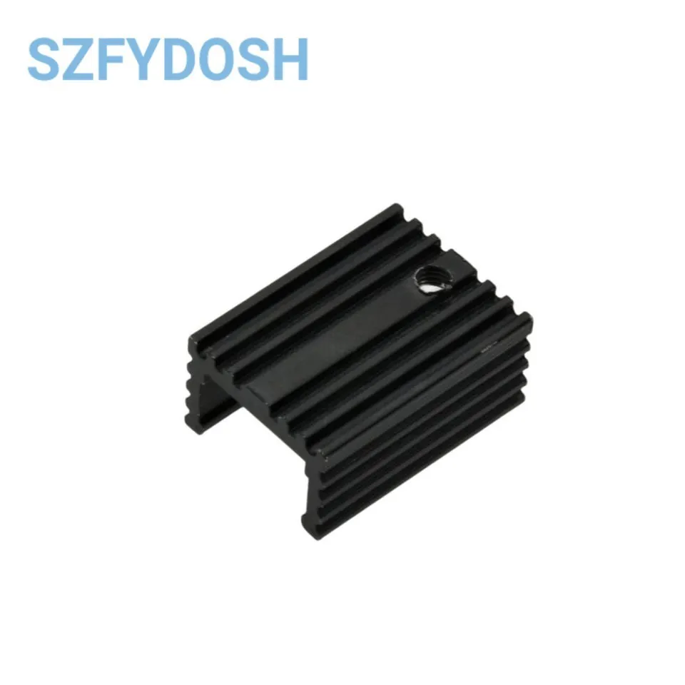 5PCS TO-220 Triode Heatsink Radiator Cooler Radiator 21x15x10MM SCR Black U-type Aluminum Heat Sink