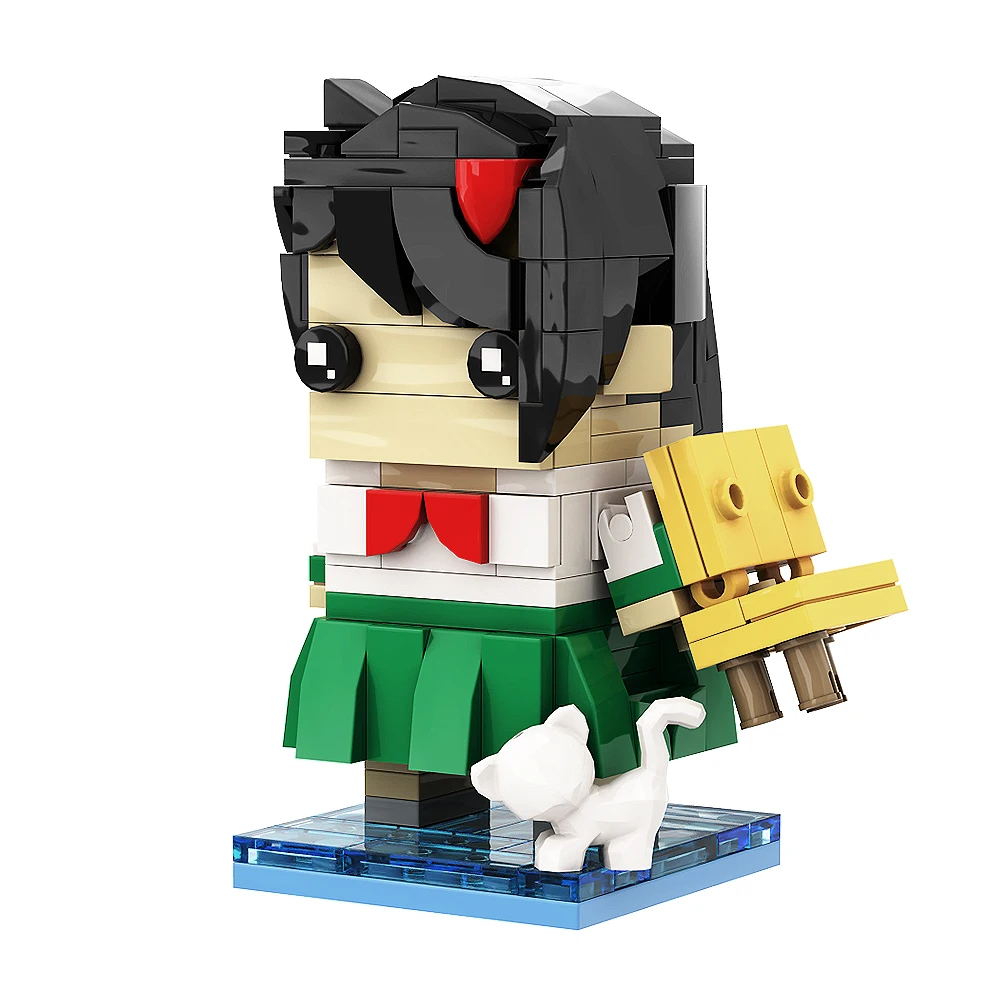 

Gobricks MOC японский анимационный фильм Suzumeed Brickheadzs набор строительных блоков фигурку персонажи модель кирпичи для детей игрушки