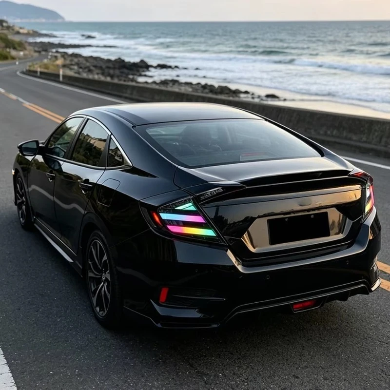 For 10th 2016-2021 Car Taillight Assembly Upgrade RGB Style LED Highlight Flashing Taillight Tool Accessories