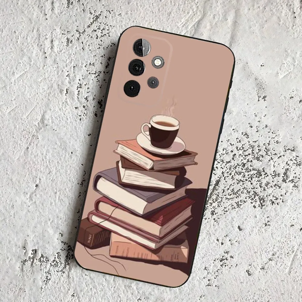 Read Books illustration  Phone Case For Samsung Galaxy A13,21s,22,31,32,52,53,71,80,91 Soft Black Cover