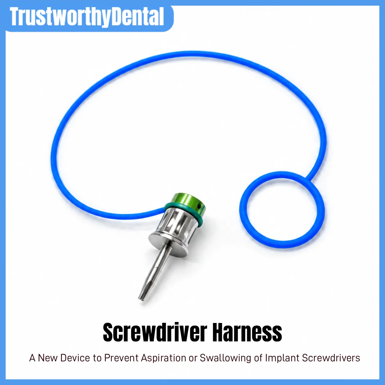 Dental Implant Screwdriver Safety Harness Anti-Drop Lanyard Cord to Prevent Aspiration or Swallowing of Implant Screwdrivers spa