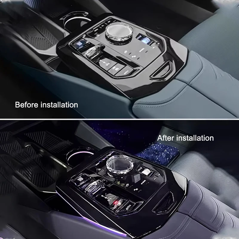 LED 15 Colors Center Console Saddle Lamp for BMW 5 Series G60 G68 i5 Car Ambient Light 2024-2025  Interior Accessories