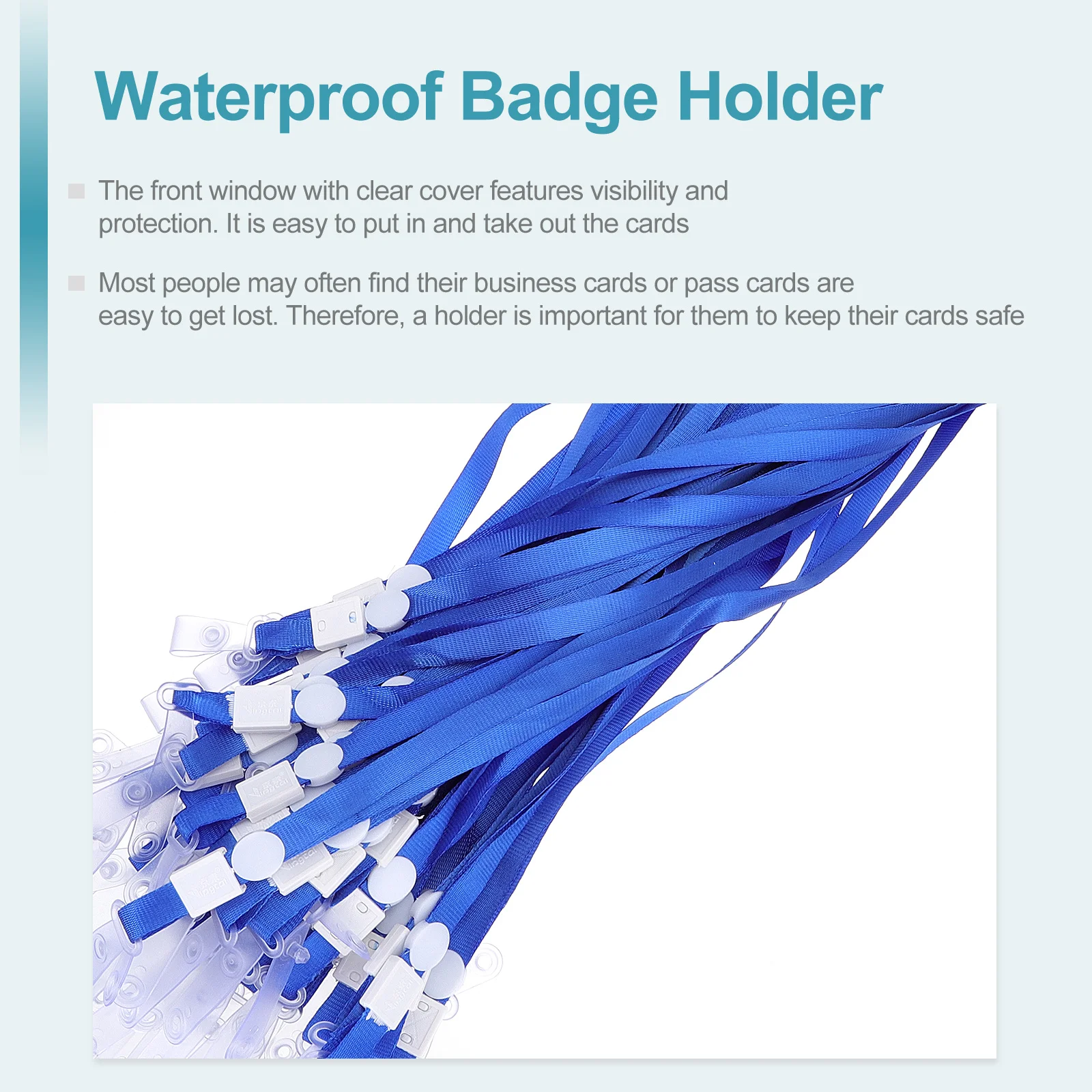 

50 шт. ремешков для удостоверений, превосходная прочность, для школьных пропусков, выставок, офисных именных бейджей и идентификационных карт