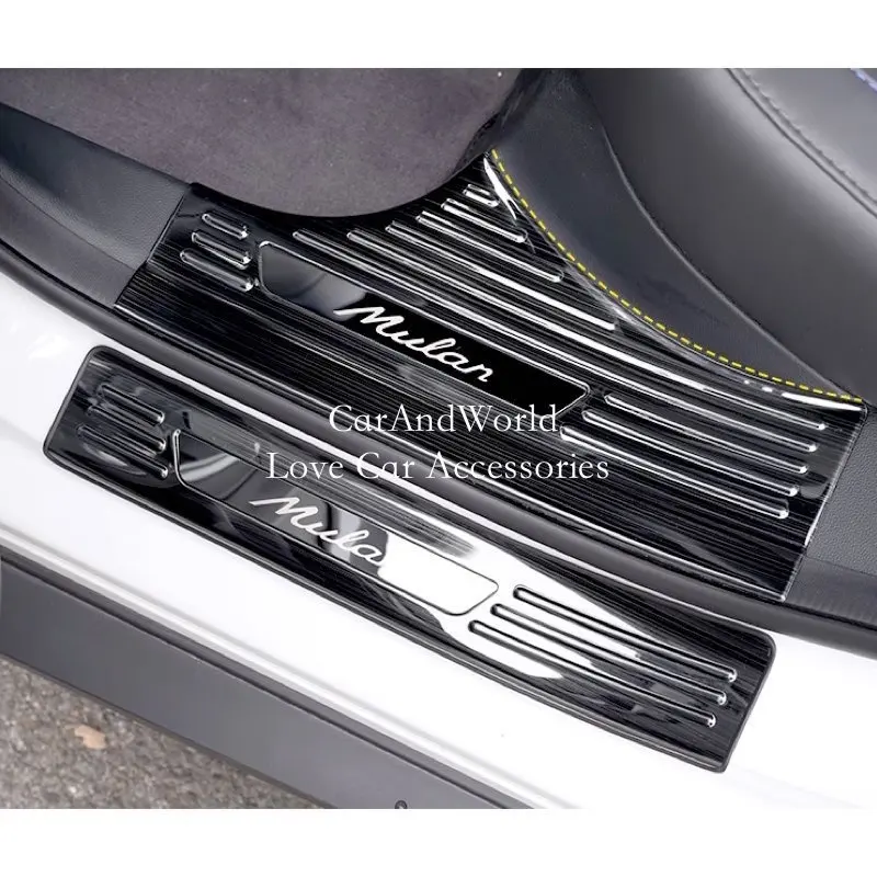 

Для MG 4 MG4 EV Mulan 2022-2025 крышка педали порога приветственный порог защитная пластина наклейка отделка автомобильные аксессуары