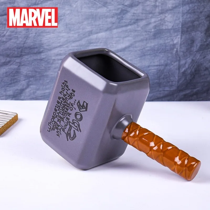 

Marvel Mug Thor's Hammer Mjolnir Style Avengers Anime Cool 3D Character Ceramic Milk Coffee Drinking Water Cup New Year Gifts