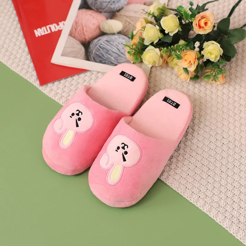 Cute Cartoon Kawaii Koya Plush Slippers Indoor Anti-Skid Soft Comfortable Couple Cotton Slipper for Boyfriend Girlfriend Gifts