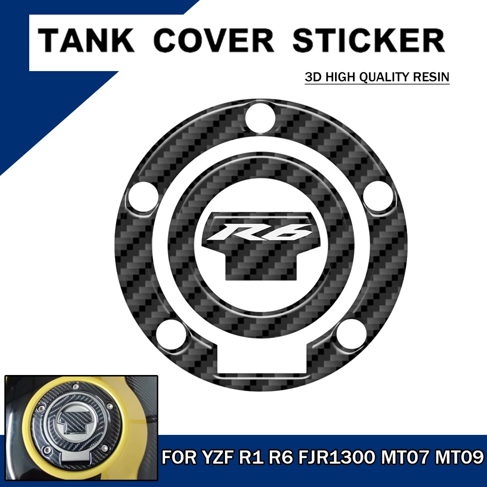 

Motorcycle Gas Tank Cap Cover Stickers Protect Decals For Yamaha 5 Holes YZF-R1 YZF-R6 FJR1300 FZ1S FZ8 FZ1S MT01 MT07 MT09 FZ6N