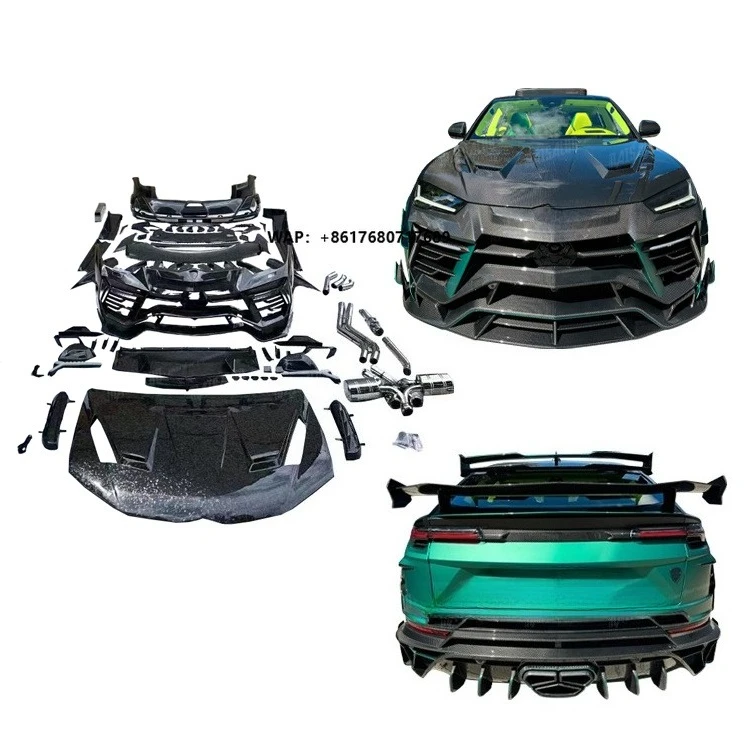 Car Bumpers 3rd MSY Style Dry Carbon Fiber Bodykit forURUS Conversion with Bumpers Hood Exhaust Side Skirts Spoiler